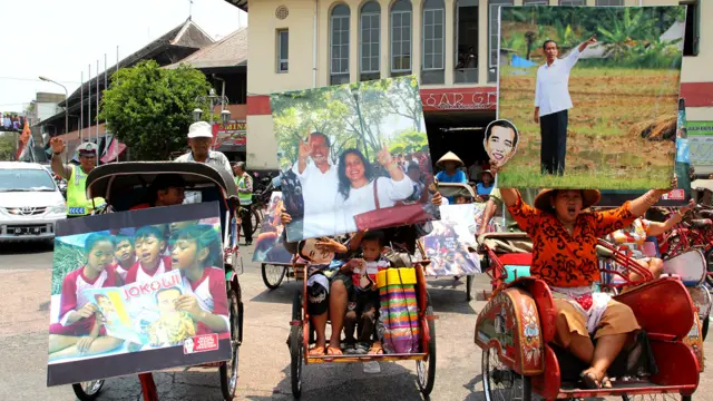 Penarik becak di Solo