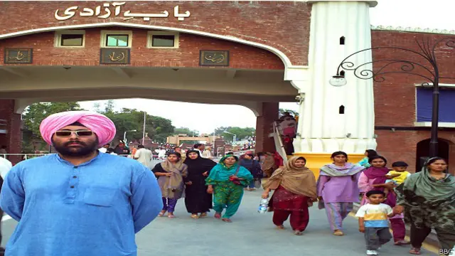 वाघा बॉर्ड का पाकिस्तान साइड 