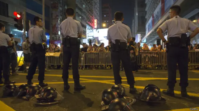 儘管有香港法院的禁令,還是有大批示威者聚集在旺角。