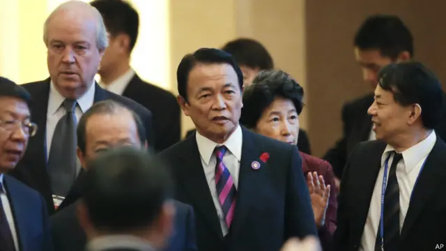 日本副首相麻生等APEC会议代表