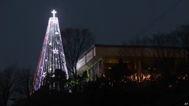 Pohon terang di Korea Selatan