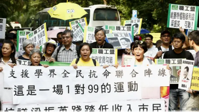 香港多個團體遊行