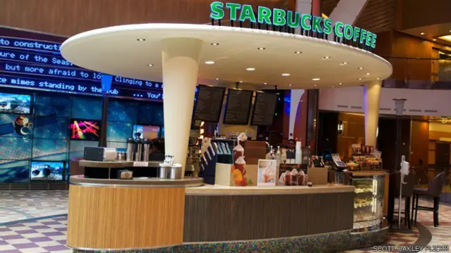 Starbucks en el Allure of the Seas