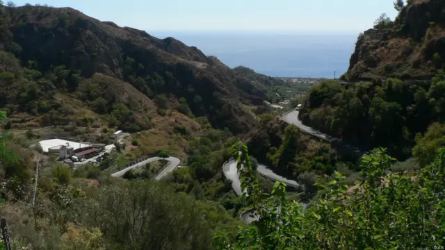 извилистая горная дорога