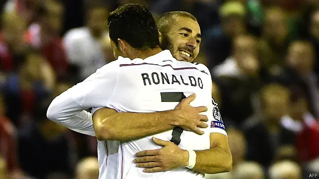 رونالدو سجل هدفا وبنزيمة أضاف الهدفين الثاني والثالث