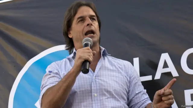 O candidato presidencial Lacalle Pou