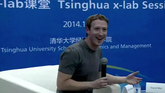 Mark Zuckerberg trả lời phần hỏi đáp tại Trung Quốc bằng tiếng Trung.
