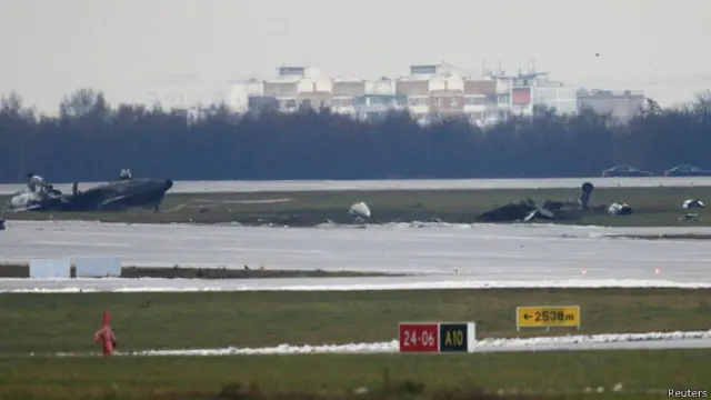 Разбившийся во Внуково самолет Falcon