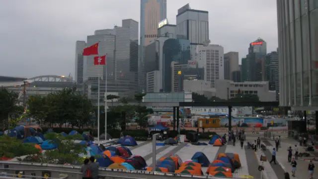 香港佔中金鐘現場