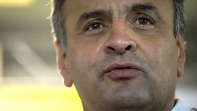 Candidato presidencial brasileño Aécio Neves.