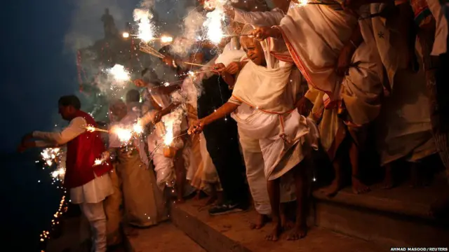 वृंदावन शहर में दीवाली