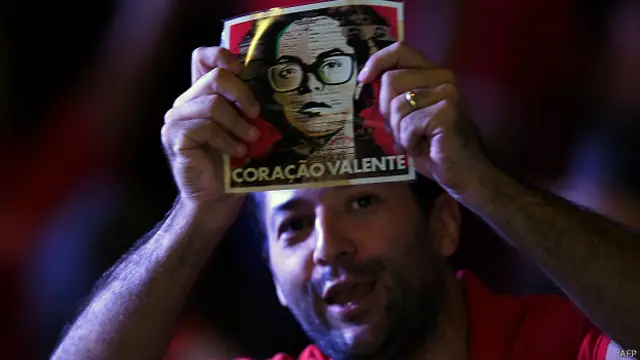 Los seguidores de Dilma Rousseff están eufóricos.