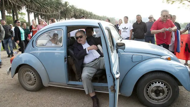 El Volkswagen del presidente uruguayo es uno de los iconos de su estilo de vida austero.