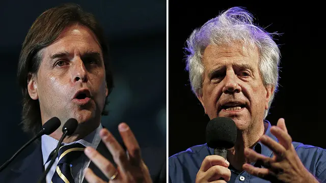 La segunda vuelta la disputarán según los sondeos a pie de urna Luis Lacalle y Tabaré Vázquez.
