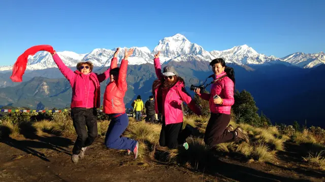 चीनी पर्यटक, पन पहाड़ी, मयाग्डी, पश्चिमी नेपाल