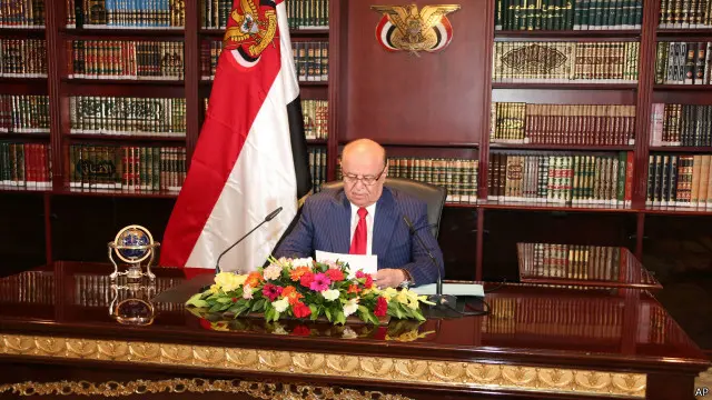 الرئيس انتقد ممارسة الحوثيين بالقوة لدور الدولة الأمني.