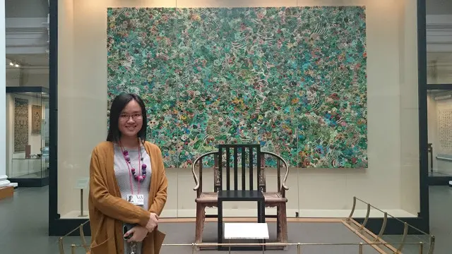李晓欣在V&A博物馆中国展厅