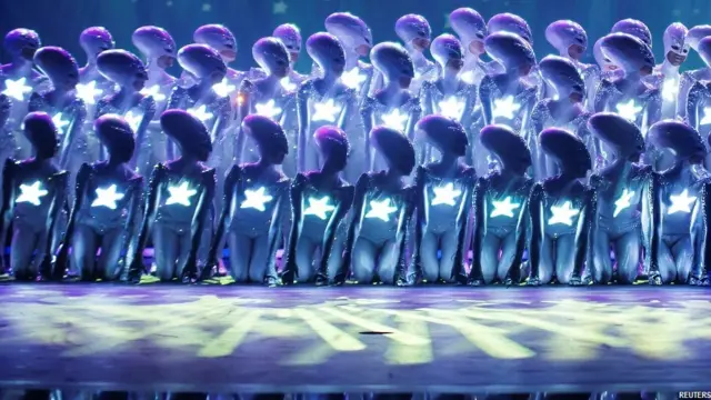 डांस शो, द डब्ल्यूवाईडी, Dancers attend dress rehearsal for Grand Show THE WYLD at Friedrichstadt Palast in Berlin.
