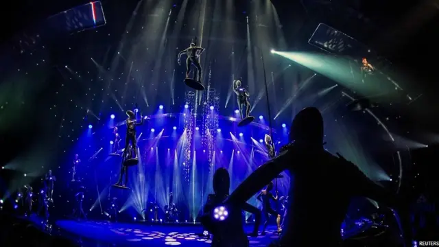 डांस शो, द डब्ल्यूवाईडी, Dancers attend dress rehearsal for Grand Show THE WYLD at Friedrichstadt Palast in Berlin.
