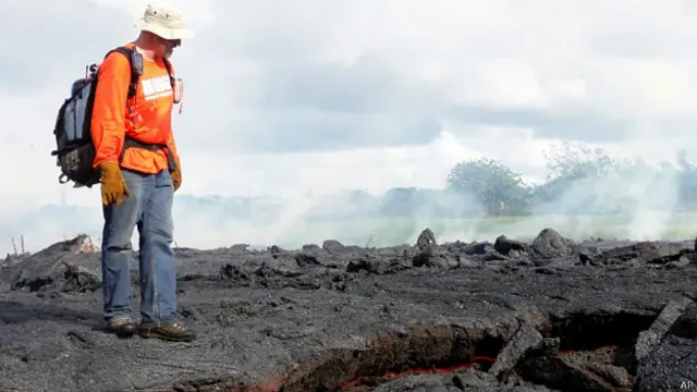 Río de lava en Hawai
