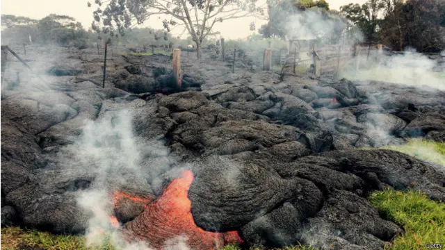 Lava del volcán