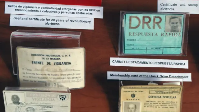Identificaciones otorgadas a miembros de los Comités de Defensa de la Revolución cubana