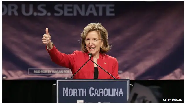 کی هیگن، سناتور دموکرات از ایالت کارولینای شمالی در این انتخابات تلاش می کند برای بار دوم به سنا راه یابد