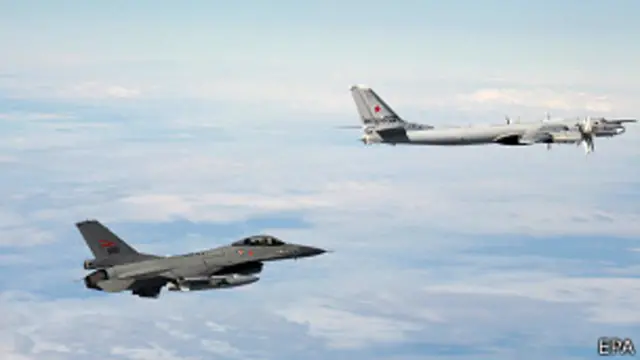 Avión noruego tras uno ruso