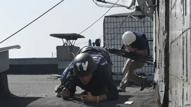 Журналисты AFP в Донецке