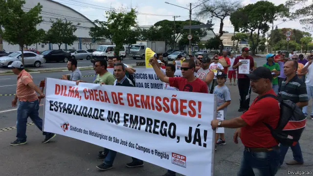 Protesto Sindicato dos Metalurgicos (Foto Divulgação)