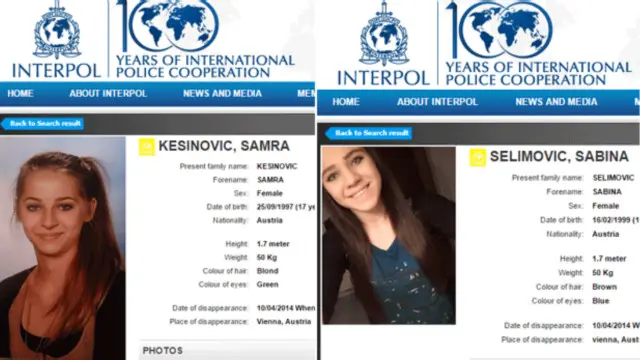 تطلق وسائل الإعلام النمساوية على الفتاتين اسم "فتيات غلاف الجهاد"