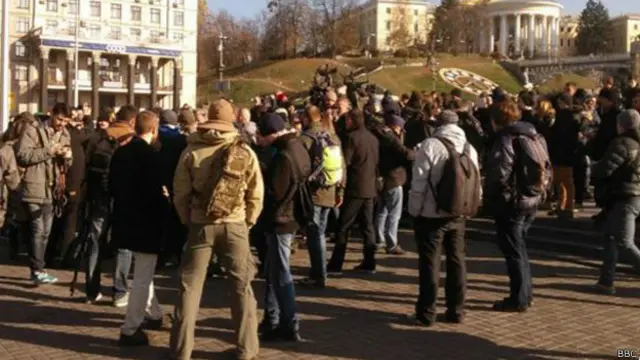 участники демонстрации