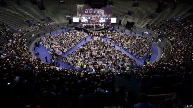 Asamblea de Podemos en Madrid