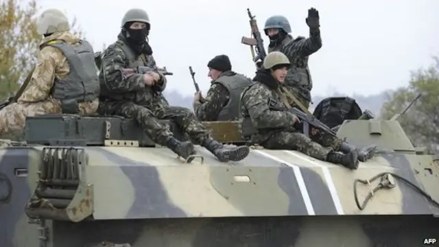 نیروهای اوکراینی در شهر ماریوپول در روز ۴ نوامبر