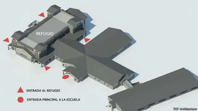Recreación de refugio contra tsunamis del estado de Washington
