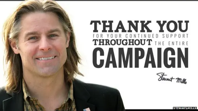 این تصویری است که آقای میلز بعد از پایان مهلت رأیگیری روی صفحه فیسبوکش گذاشت