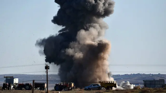 امریکہ نے کوبانی کے مشرقی علاقے میں دولتِ اسلامیہ کے ٹھکانوں پر دو فضائی حملے کیے