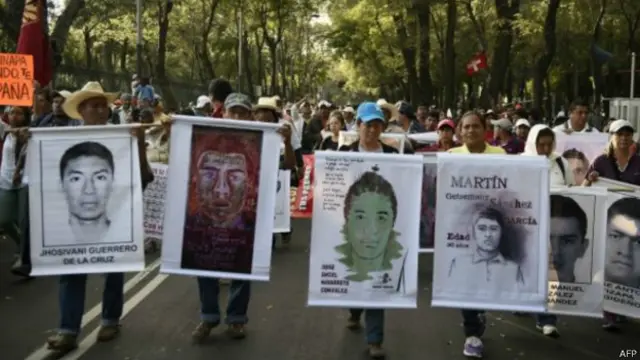 Protesta en Ciudad de México por la desaparición de estudiantes en Iguala, Guerrero. Foto: AFP/Getty
