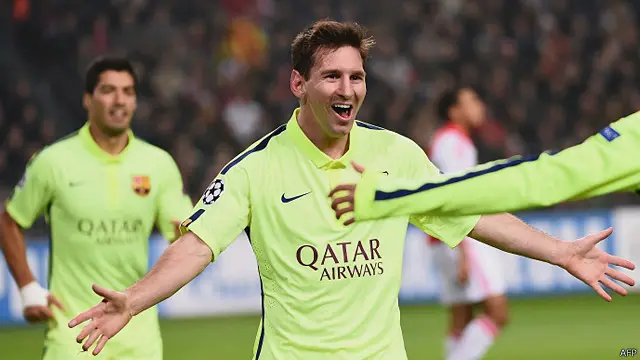 رفع ميسي رصيده من الأهداف في دوري الأبطال إلى 71 هدفا