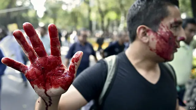 Manifestante en Ciudad de México