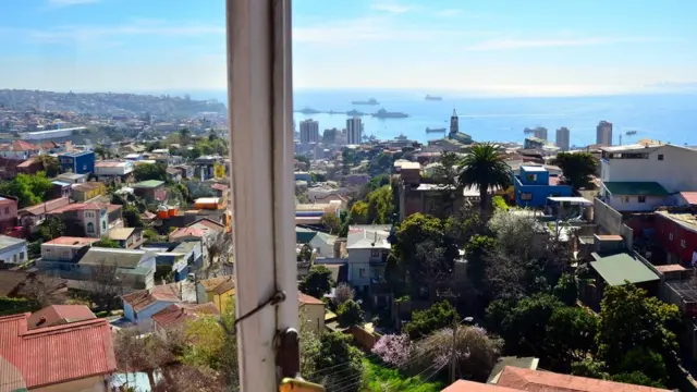 Vista de Valparaíso da janela de Neruda encanta ainda hoje