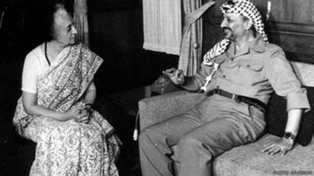 यासेर अराफ़ात, इंदिरा गांधी