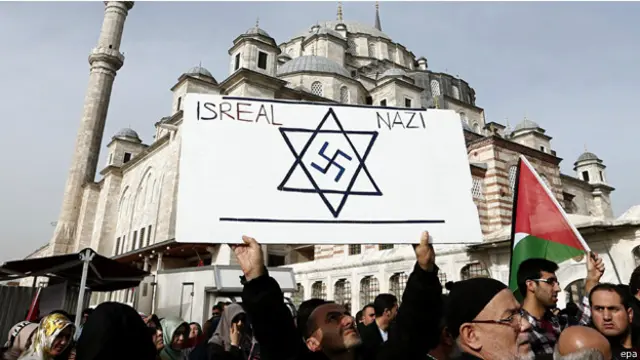 متظاهرون في اسطنبول ينددون بالسياسات الاسرائيلية