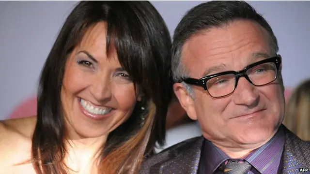 Robin Williams bersama istrinya Susan Schneider.