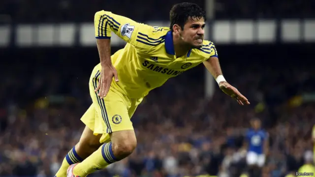 يحتل كوستا صدارة هدافي الدوري الانجليزي برصيد 10 اهداف