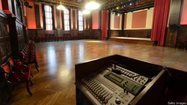 Інтер'єр Hansa Tonstodios біля Берлінської стіни, де в 1976-79 рр. Девід Боуї записав свою знамениту "Берлінську трилогію": альбоми Low, Heroes і Lodger