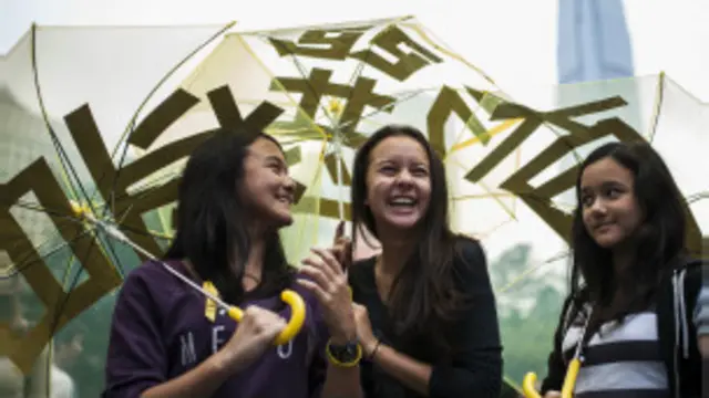 हांगकांग में प्रदर्शनकारी