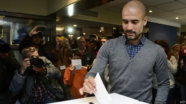 Nama Pep Guardiola ada pada dalam daftar kandidat anggota parlemen Catalan.