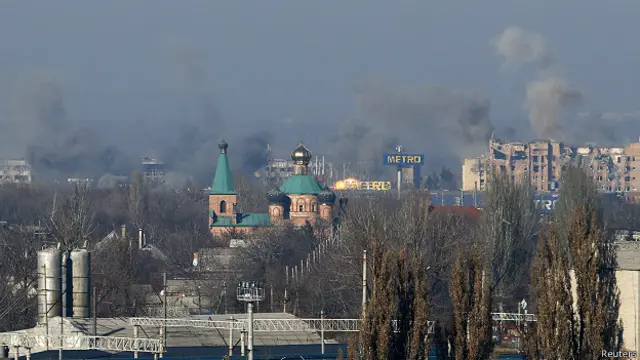 Combates en Donetsk