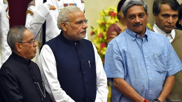 मनोहर परिक्कर, नरेंद्र मोदी, प्रणब मुखर्जी